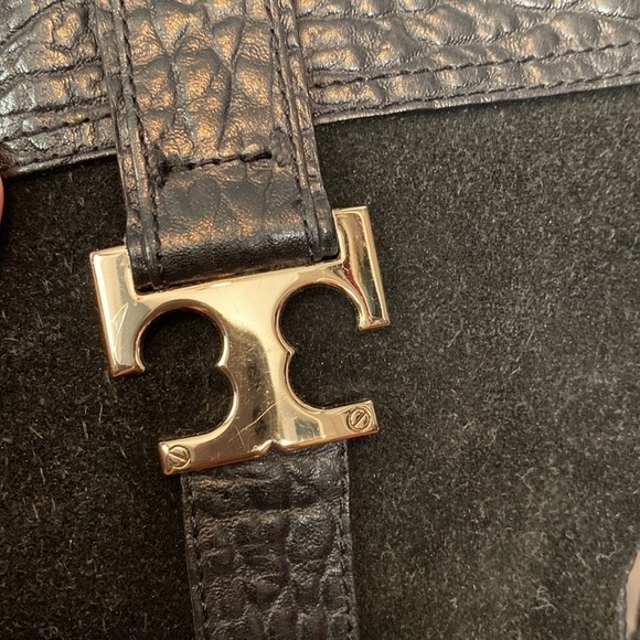 Tory Burch Corey Mid Calf Pebbled Leather Boot - Picture 12 of 16